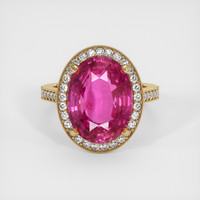 11.80 Ct. Sapphire Ring, 18K Yellow Gold 1