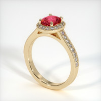 1.62 Ct. Ruby Ring, 18K Yellow Gold 2