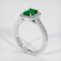 1.33 Ct. Emerald Ring, Platinum 950 2