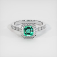 0.57 Ct. Emerald  Ring - Platinum 950