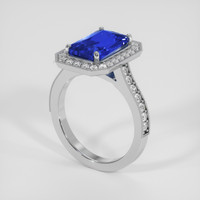 4.02 Ct. Blue Sapphire Ring, Platinum 950 2