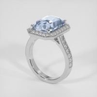 7.15 Ct. Blue Sapphire Ring, Platinum 950 2