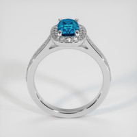 1.95 Ct. Greenish Blue Sapphire Ring, 10K White Gold 3