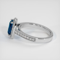 1.95 Ct. Greenish Blue Sapphire Ring, 10K White Gold 4