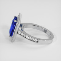 4.02 Ct. Blue Sapphire Ring, 14K White Gold 4