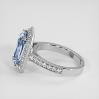 7.15 Ct. Blue Sapphire Ring, 14K White Gold 4