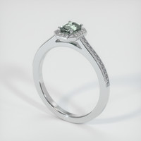 0.93 Ct. Sapphire Ring, 14K White Gold 2