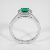 0.57 Ct. Emerald  Ring - 18K White Gold