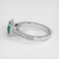 0.57 Ct. Emerald  Ring - 18K White Gold