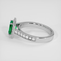 0.82 Ct. Emerald Ring, 18K White Gold 4