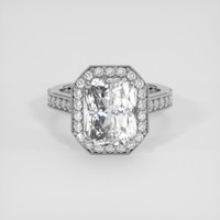 6.55 Ct. White Sapphire Ring, 18K White Gold 1