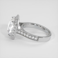 6.55 Ct. White Sapphire Ring, 18K White Gold 4
