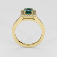 1.51 Ct. Bluish Green Sapphire Ring, 14K Yellow Gold 3