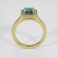 1.60 Ct. Greenish Blue Sapphire Ring, 18K Yellow Gold 3