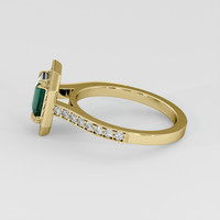 1.51 Ct. Bluish Green Sapphire Ring, 18K Yellow Gold 4