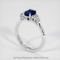 0.96 Ct. Sapphire Ring, Platinum 950 2