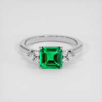 1.31 Ct. Emerald Ring, Platinum 950 1