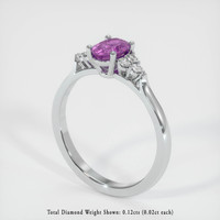 0.70 Ct. Sapphire Ring, Platinum 950 2