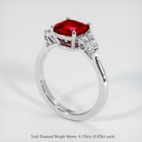 1.50 Ct. Ruby Ring, Platinum 950 2