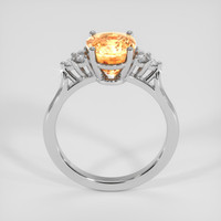 3.02 Ct. Padparadscha Sapphire Ring, Platinum 950 3