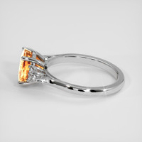 3.02 Ct. Padparadscha Sapphire Ring, Platinum 950 4