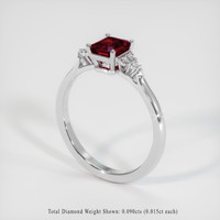 1.03 Ct. Ruby Ring, Platinum 950 2