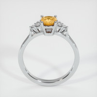 0.57 Ct. Orangish Yellow Sapphire Ring, Platinum 950 3