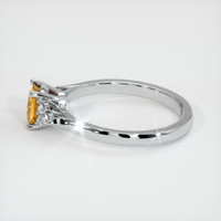 0.57 Ct. Orangish Yellow Sapphire Ring, Platinum 950 4