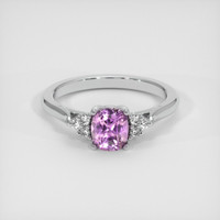1.03 Ct. Pinkish Purple Sapphire Ring, Platinum 950 1