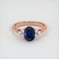 0.98 Ct. Sapphire Ring, 14K Rose Gold 1