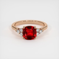 1.50 Ct. Ruby Ring, 14K Rose Gold 1