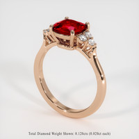 1.50 Ct. Ruby Ring, 14K Rose Gold 2