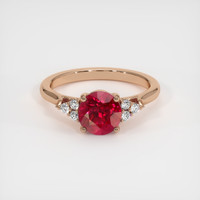 1.51 Ct. Ruby Ring, 14K Rose Gold 1