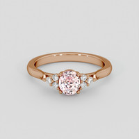 1.23 Ct. Pink Sapphire Ring, 14K Rose Gold 1