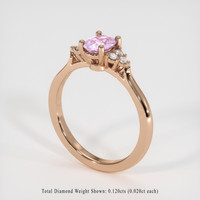 0.83 Ct. Sapphire Ring, 14K Rose Gold 2