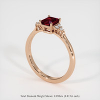 1.03 Ct. Ruby Ring, 14K Rose Gold 2