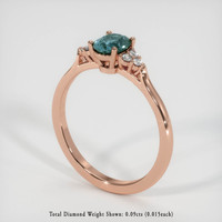0.68 Ct. Sapphire Ring, 14K Rose Gold 2