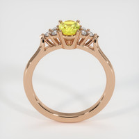 0.65 Ct. Yellow Sapphire Ring, 14K Rose Gold 3