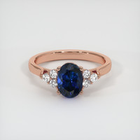 0.98 Ct. Sapphire Ring, 18K Rose Gold 1