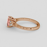 1.80 Ct. Padparadscha Sapphire Ring, 18K Rose Gold 4