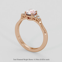 1.23 Ct. Pink Sapphire Ring, 18K Rose Gold 2