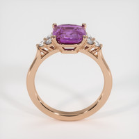 2.32 Ct. Pinkish Purple Sapphire Ring, 18K Rose Gold 3