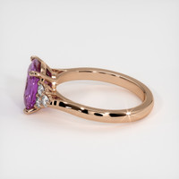 2.32 Ct. Pinkish Purple Sapphire Ring, 18K Rose Gold 4