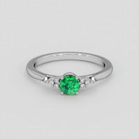 0.44 Ct. Emerald Ring, Silver 1