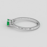 0.44 Ct. Emerald Ring, Silver 4