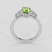 1.03 Ct. Yellowish Green Peridot Ring, Silver 3