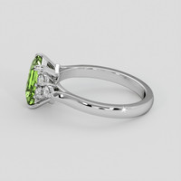 1.03 Ct. Yellowish Green Peridot Ring, Silver 4