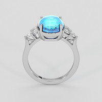 5.34 Ct. Blue Sapphire Ring, Silver 3