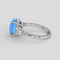 5.34 Ct. Blue Sapphire Ring, Silver 4
