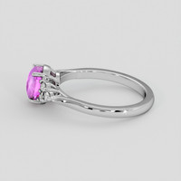 3.04 Ct. Pink Sapphire Ring, Silver 4